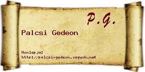 Palcsi Gedeon névjegykártya